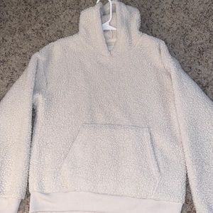 White fluffy hoodie